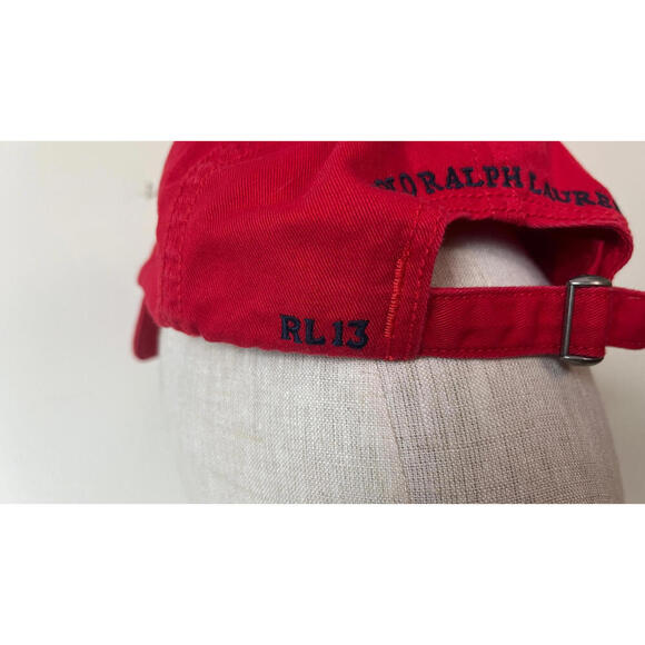 POLO RALPH LAUREN RED BEAR RL13 BASEBALL CAP HAT - Picture 4 of 6